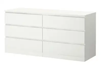 IKEA Malm Dresser or Chest of 6 Drawers Black/Brown White Grey, View more