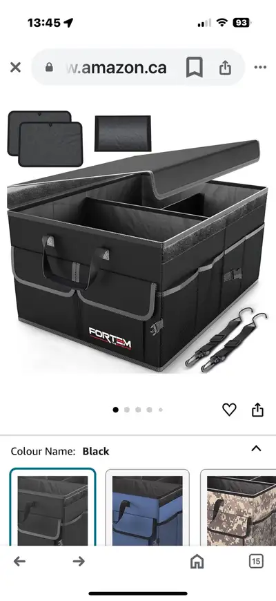 Fortem collapsable multi compartment trunk organizer Pick up in Saddletown NE