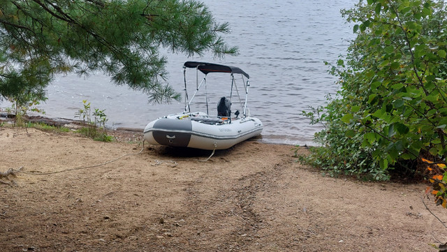 15-1/2' Inflatable Boat, motor and Trailer. in Powerboats & Motorboats in Barrie - Image 4