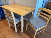 Solid maple kitchen table and 4 chairs! 