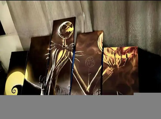 Nightmare Before Christmas 5 panel painting in Home Décor & Accents in Saskatoon - Image 3