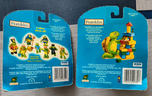 Vintage collectible Franklin keychain figurines lot of 2 in Arts & Collectibles in Hamilton - Image 2