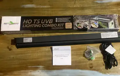 REPTI ZOO T5 HO UVB Lighting Combo Kit, Terrarium Hood (24W), View more