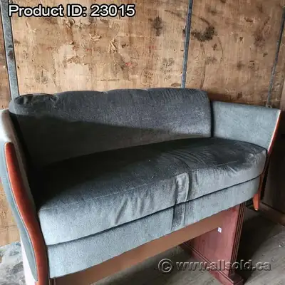 Grey Sofa Loveseat w/ Wood Frame and Legs, View more