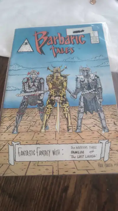 This is a first edition of Barbaric Tales #1 comic book. The comic book is in good condition for its...