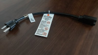 1ft (0.3m) Short Extension Cord-Outlet Extension Power Cable