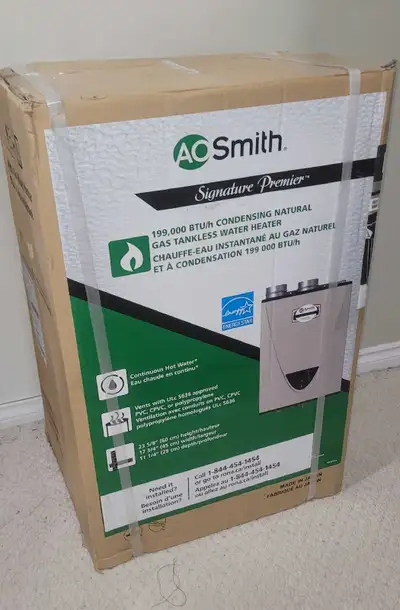 Brand New A.O. Smith 199,000 BTU Tankless NatGas Water Heater , View more