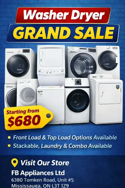 Grand Sale on Washer & Dryer, View more