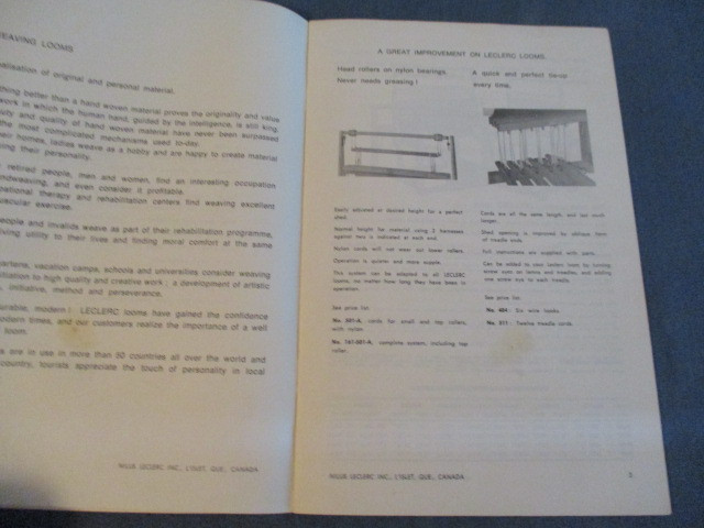 NILUS LECLERC WEAVING LOOMS CATALOG NO. 170-PRICE LIST-10/1969 dans Art et objets de collection  à Laval/Rive Nord - Image 3