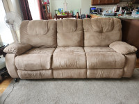 Microfiber Wallaway Recliner Couch and Love seat