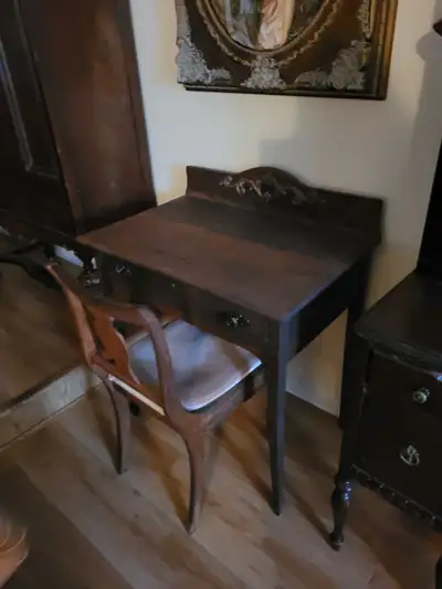 table bureau chaise antique antiquité vintage ancien ancienne , View more