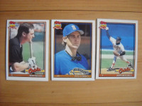 3 cartes de baseball de 1991 (Topps 40ièm Anniv.)