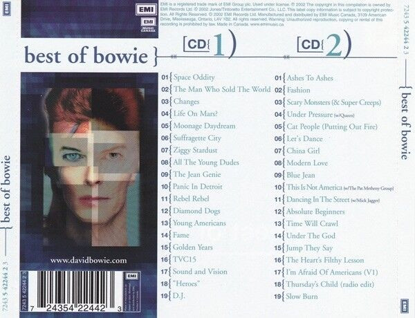 David Bowie - Best of Bowie 2XCD Neuf et Scèllé dans CD, DVD et Blu-ray  à Ville de Montréal - Image 3