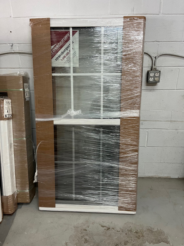 Window - Brand new single Hung with grills.  Strassburger. in Windows, Doors & Trim in Kitchener / Waterloo