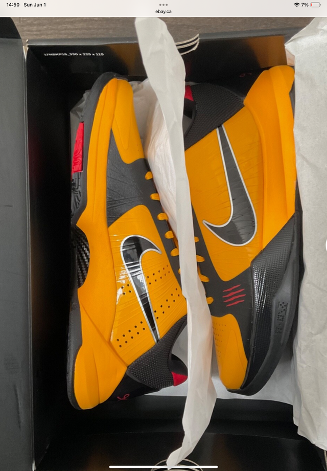 Very Rare Brand New Nike Kobe 5 Protro Bruce Lee Sz 8.5 Men’s in Men's Shoes in Oakville / Halton Region - Image 2