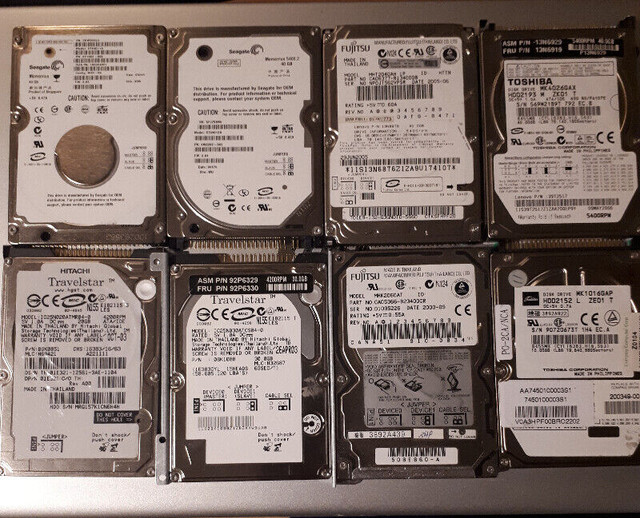 Laptop 2.5" and Desktop 3.5" IDE Hard Drives, 20-100GB in System Components in Ottawa