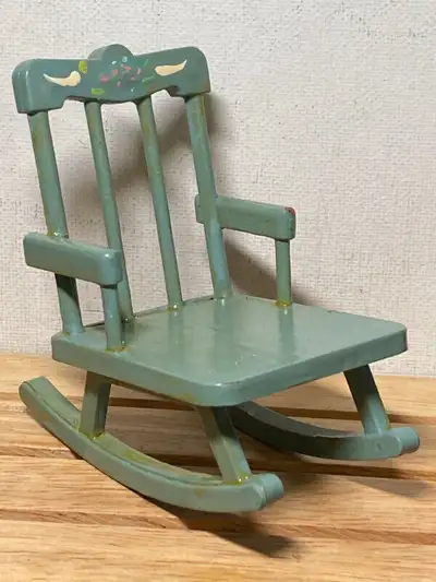 Vintage Wooden Doll House Rocking Chair Dollhouse Miniature, View more