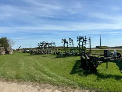 Jd 6 bottom plow 2500$. Farm king 10ft swath roller brand new 2500$. Jd snow blower 7.5 ft 2000$. Jd...