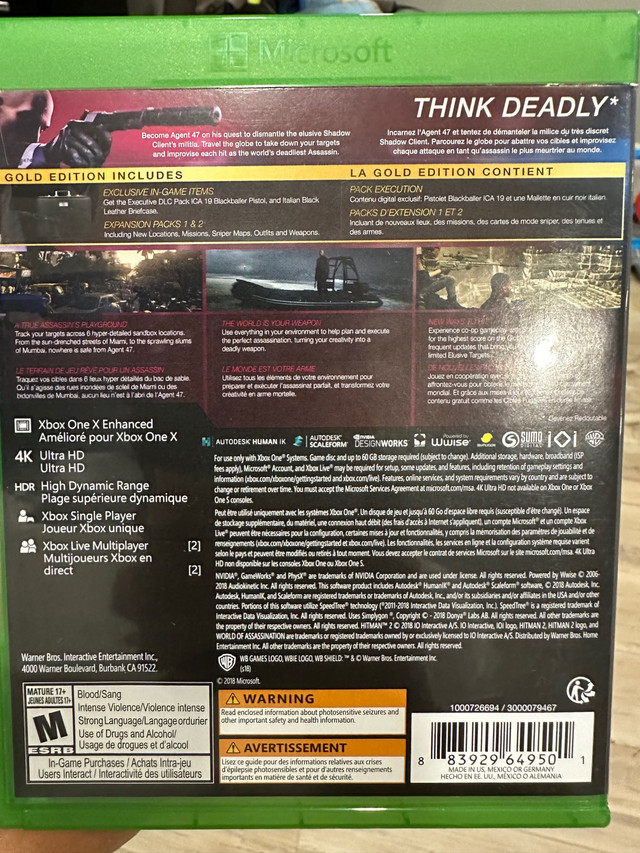 Hitman 2 Xbox One  in XBOX One in Kitchener / Waterloo - Image 2