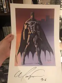Batman print signed by Mark Texeira 11x17
