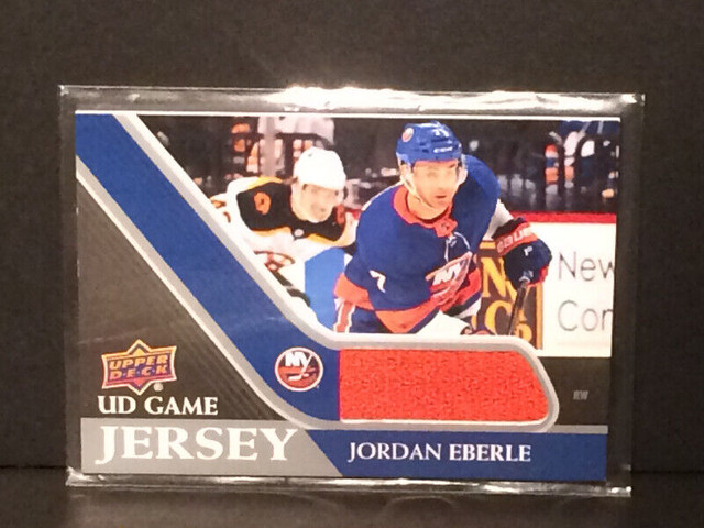 2020 2021 Upper Deck Game Jersey Hockey Card Jordan Eberle GJ-EB in Arts & Collectibles in Ottawa