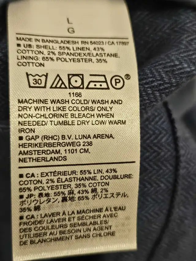 Banana Republic Men's jacket in linen mix, size large in Men's in City of Montréal - Image 5