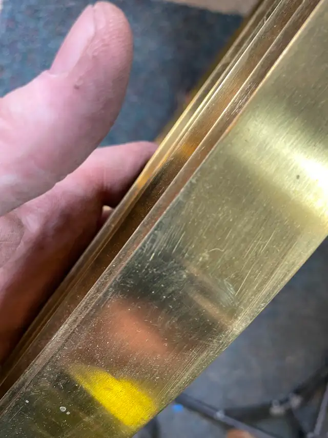 Approx 15 feet of brass metal sheet strip