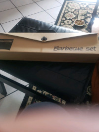BRAND NEW(REDUCED) 3 piece Giannini stainless steel barbecue set