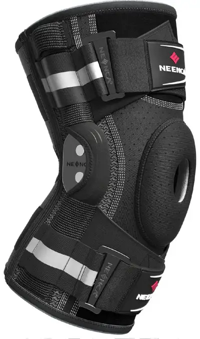 NEENCA Professional Knee Brace for Knee Pain, Hinged Knee Support with Patented X-Strap Fixing Syste...