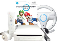 Nintendo Wii Console, Mario Kart, 2 controllers