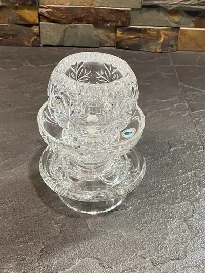 Partylite ~ Salzburg Candle Holder 24% Lead Crystal ~ Brand New!, View more