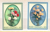 ITALIA.Série de 2 Timbres "FLOWERS/FLEURS".