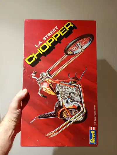 Revell LA Street Chopper 1/8 scale plastic model kit, perfect for hobbyists and collectors alike. Th...