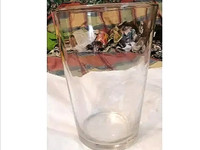 Heavy clear glass Trash Can Wastebasket, Garbage Container