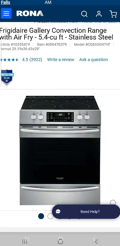 Frigidaire Range, View more