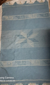 Vintage Hand Woven king size bed Throw blanket pinwheel folk art