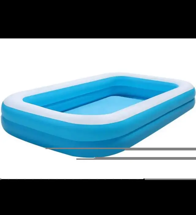Inflatable Swimming Pool – 120" x 72" x 18" Sturdy and Safe for  in Patio & Garden Furniture in Hamilton - Image 5