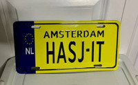 Amsterdam License Plate HASJ-IT