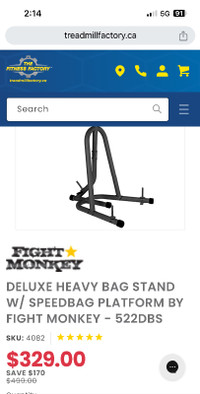 Fight Monkey Deluxe Heavy boxing bag stand