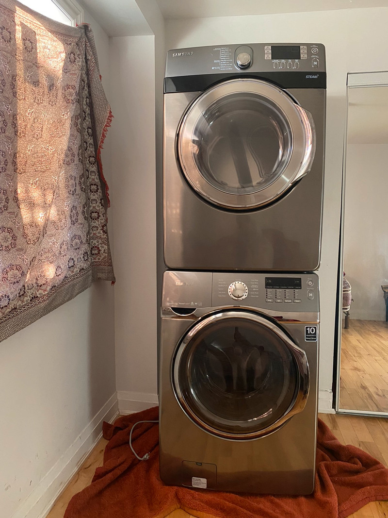 Samsung STEAM stainless steel washer and dryer set Washers & Dryers