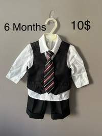Baby Boy 4 piece Suit Size 6 Months