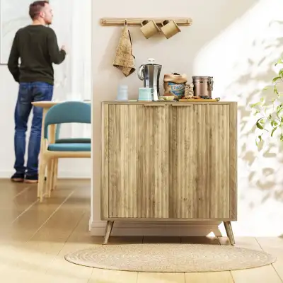 Modern 55" Buffet Cabinet,  Sideboard with 2 Fl, View more