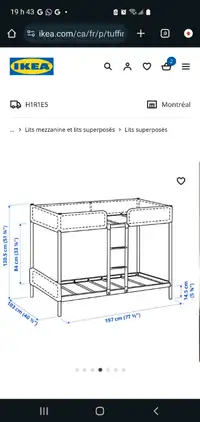Lits superposés TUFFING - Ikea