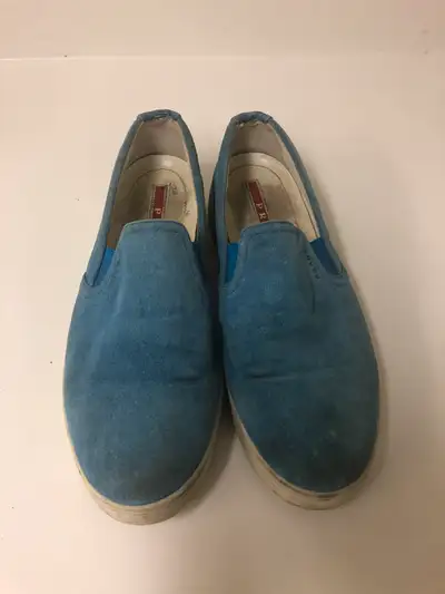 Blue suede shoes :) authentic prada. Womens size 9