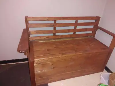 Large Handmade Storage Bench, View more