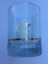 Vintage 1988 Winter Olympics Whiskey Glass - Mint Condition