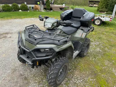 2021 Sportsman 570. Only 210kms. Garage stored. Comes with a legal 2-up seat and a blade for snow re...