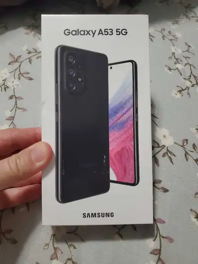 Samsung A53 128GB 5G new in box with case, View more