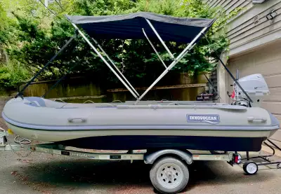 Boat, outboardj and trailer purchased brand new in summer 2025. Used for the first time in a local l...