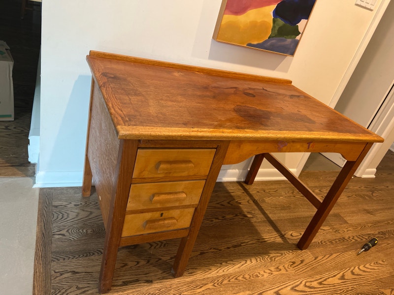Free solid wood teachers desk Free Stuff Winnipeg Kijiji